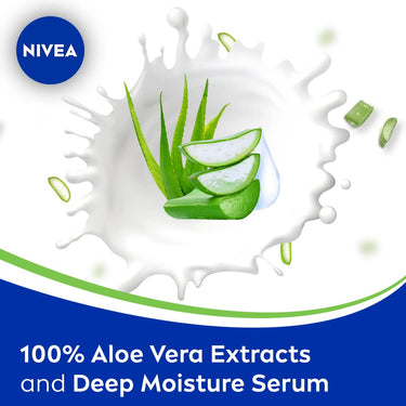 NIVEA Body Lotion, Aloe Hydration, with Aloe Vera, for Men & Women, 400 ml + Veet Full Body Waxing Kit - Sensitive Skin (20 strips)